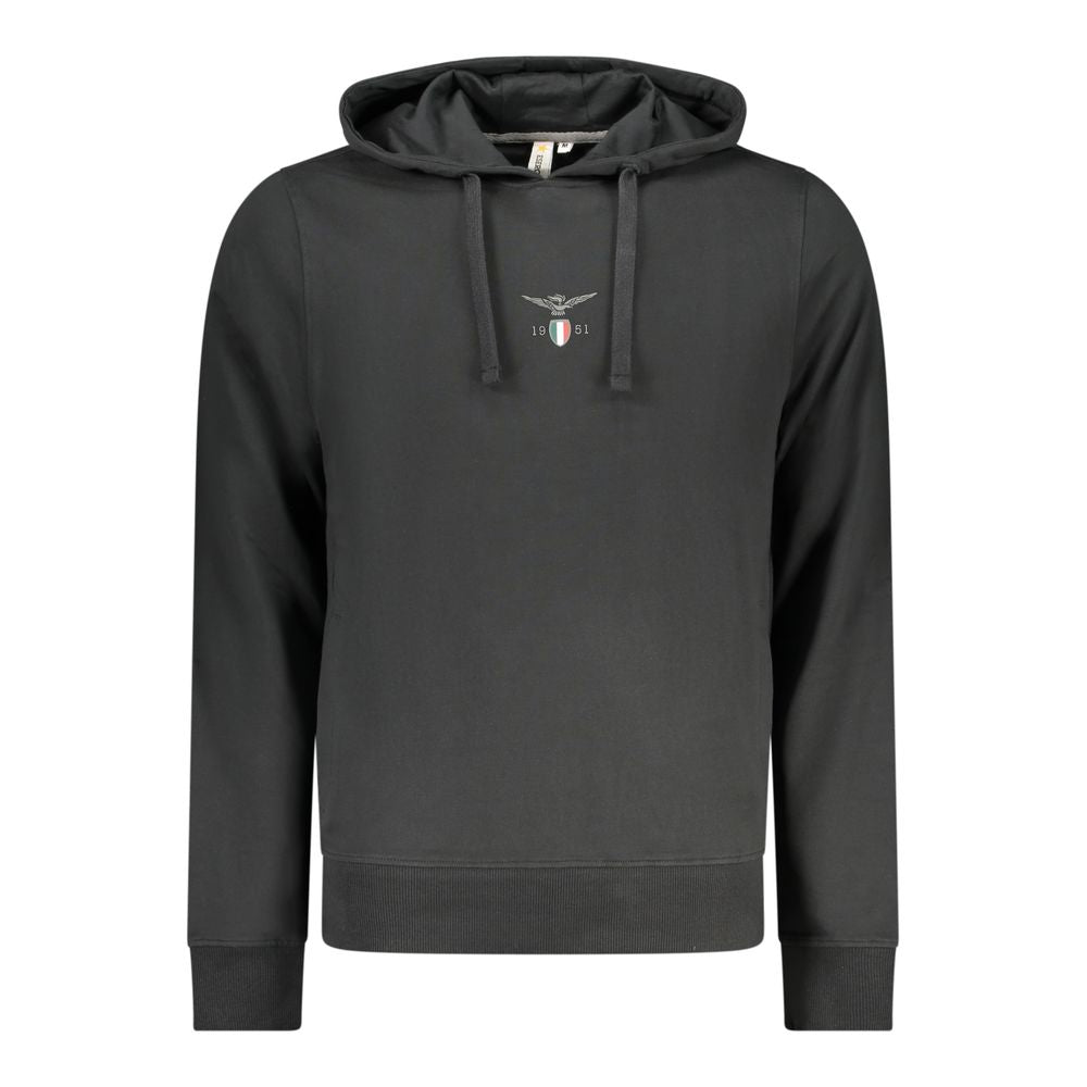 Black Cotton Mens Sweatshirt - ventzia