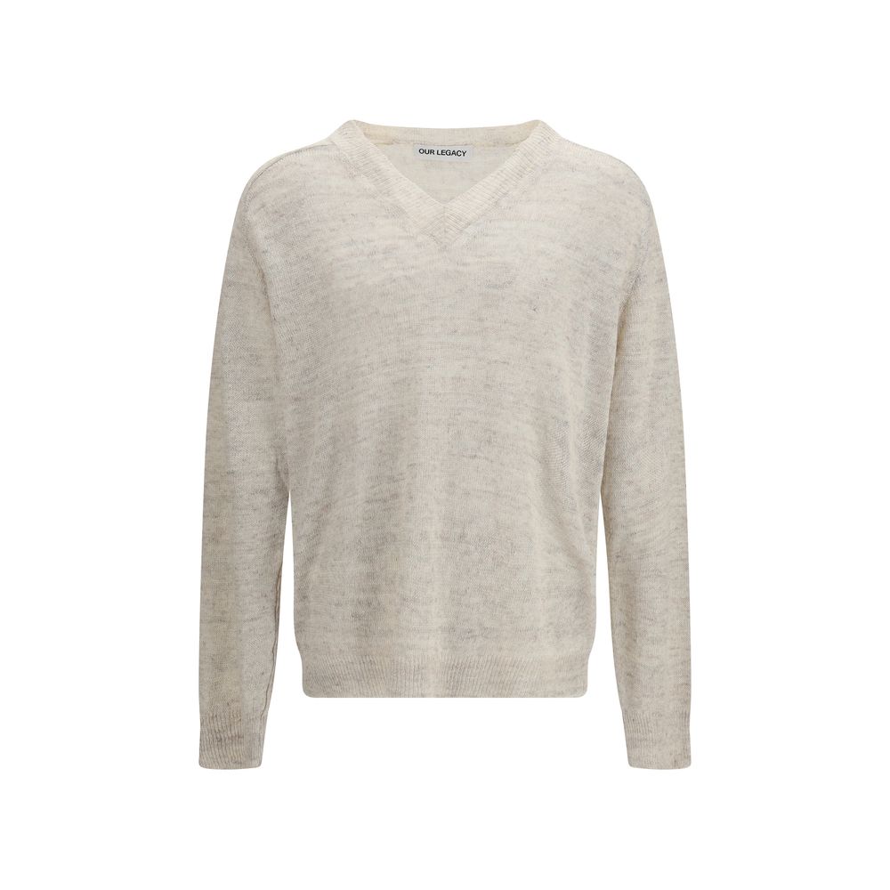 Beige Linen Sweatshirt - ventzia