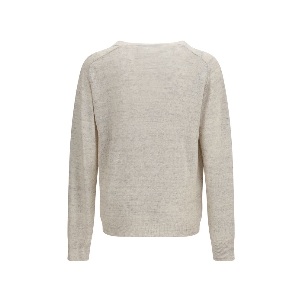 Beige Linen Sweatshirt - ventzia