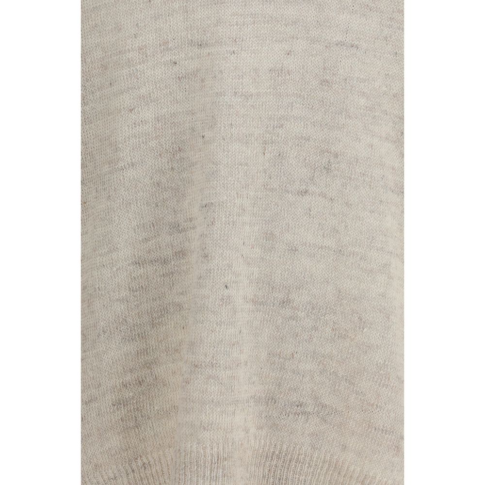 Beige Linen Sweatshirt - ventzia
