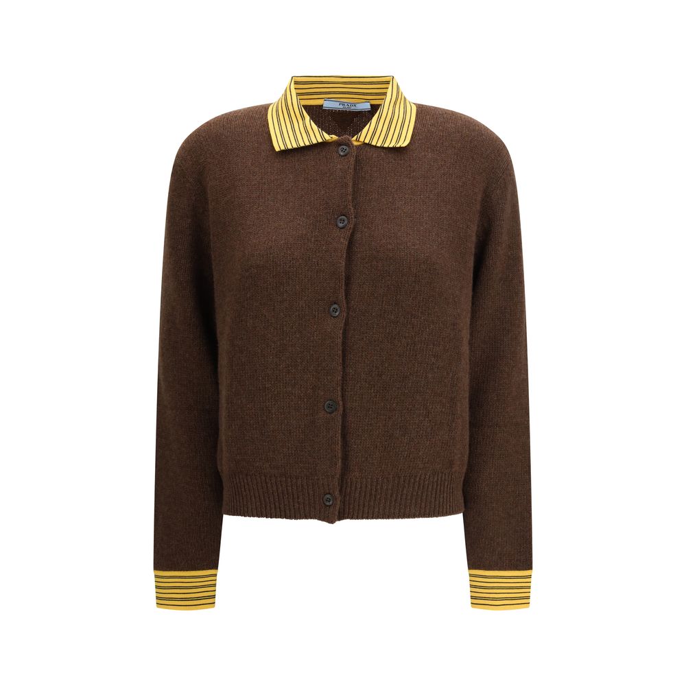 Brown Cashmere Cardigan - ventzia