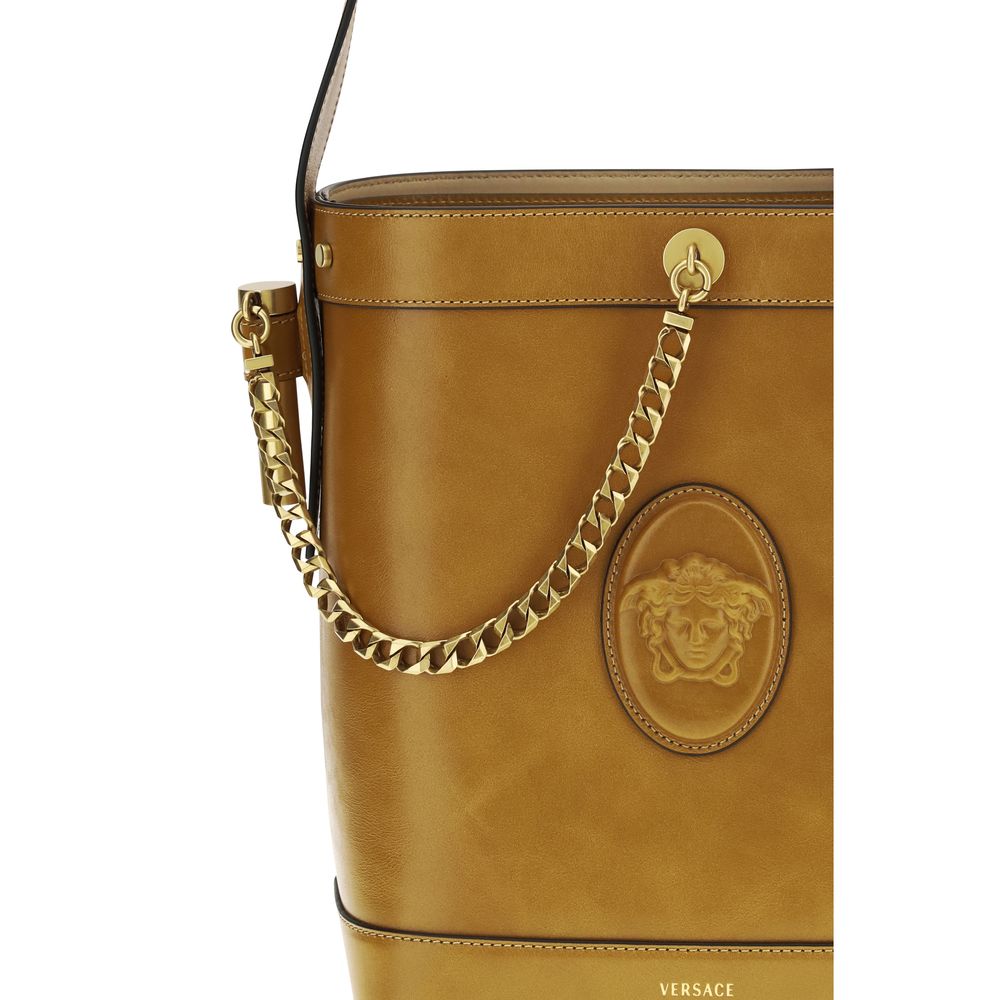 Brown Calf Leather Bos Taurus Backet Bag - ventzia