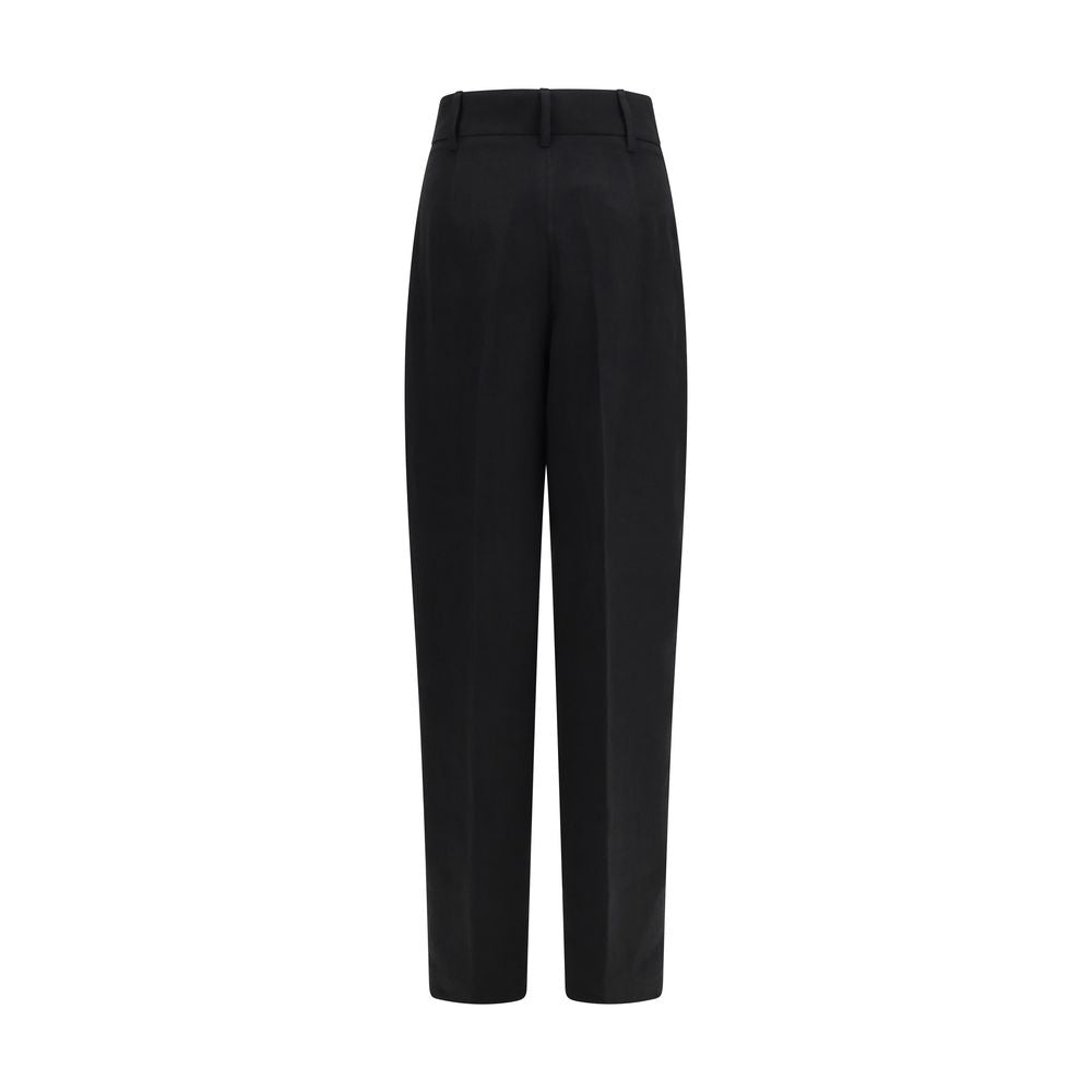 Black Linen Casual Pants - ventzia