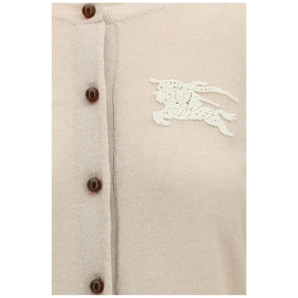 Beige Polyester Cardigan
