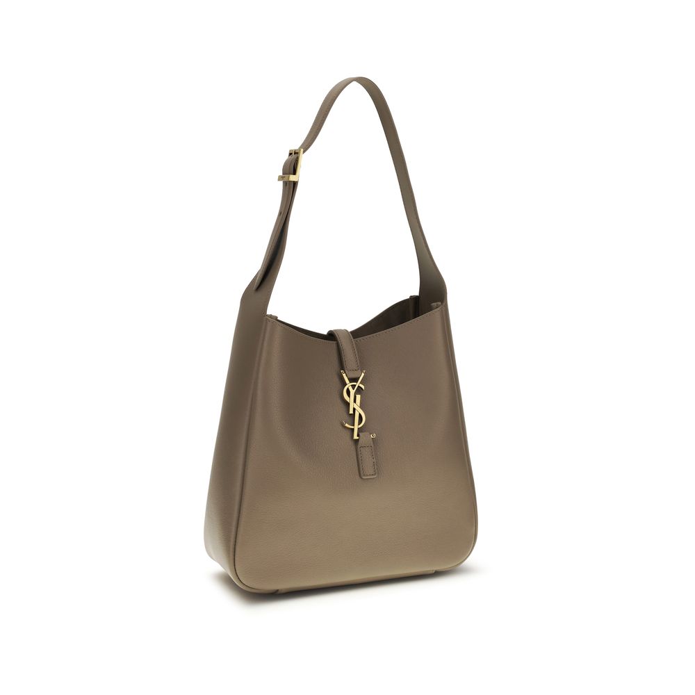 Gray Calf Leather Bos Taurus Shoulder Bag - ventzia