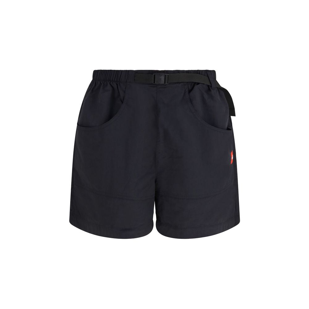 Black Nylon Bermuda Shorts - ventzia