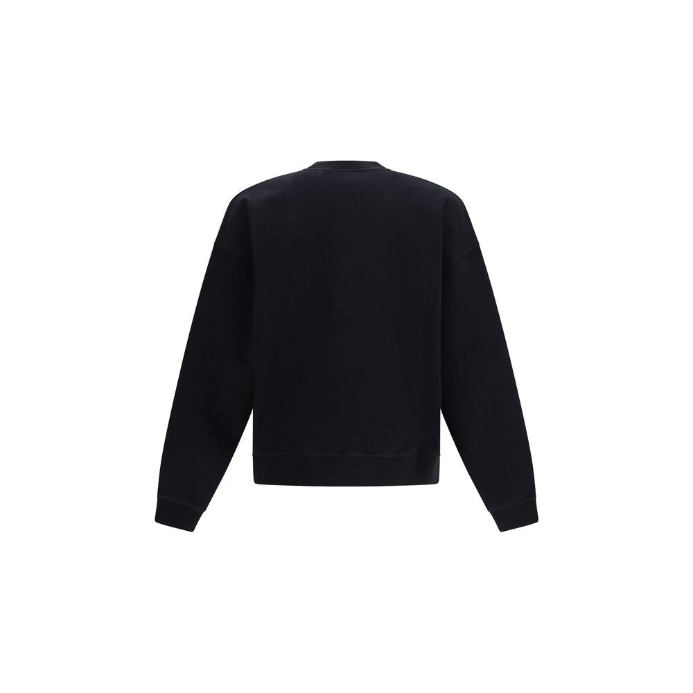 Black Cotton Sweatshirt - ventzia