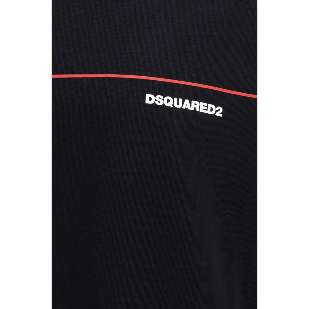 Black Cotton Sweatshirt - ventzia