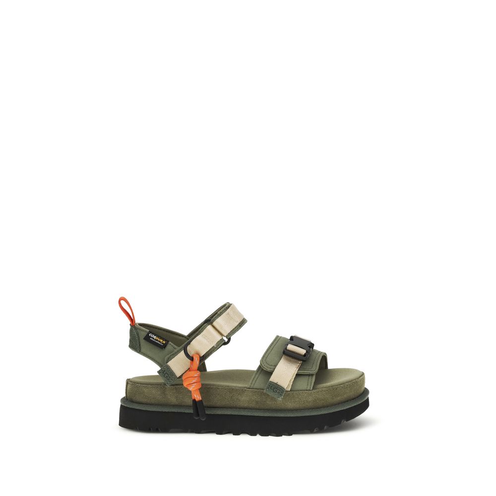 Bicolor Other Fibres Platform Sandals