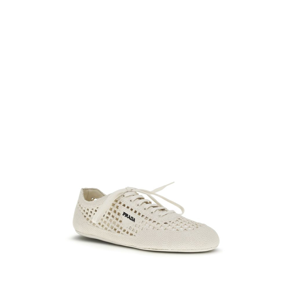 Beige Fabric Low Top Sneakers - ventzia