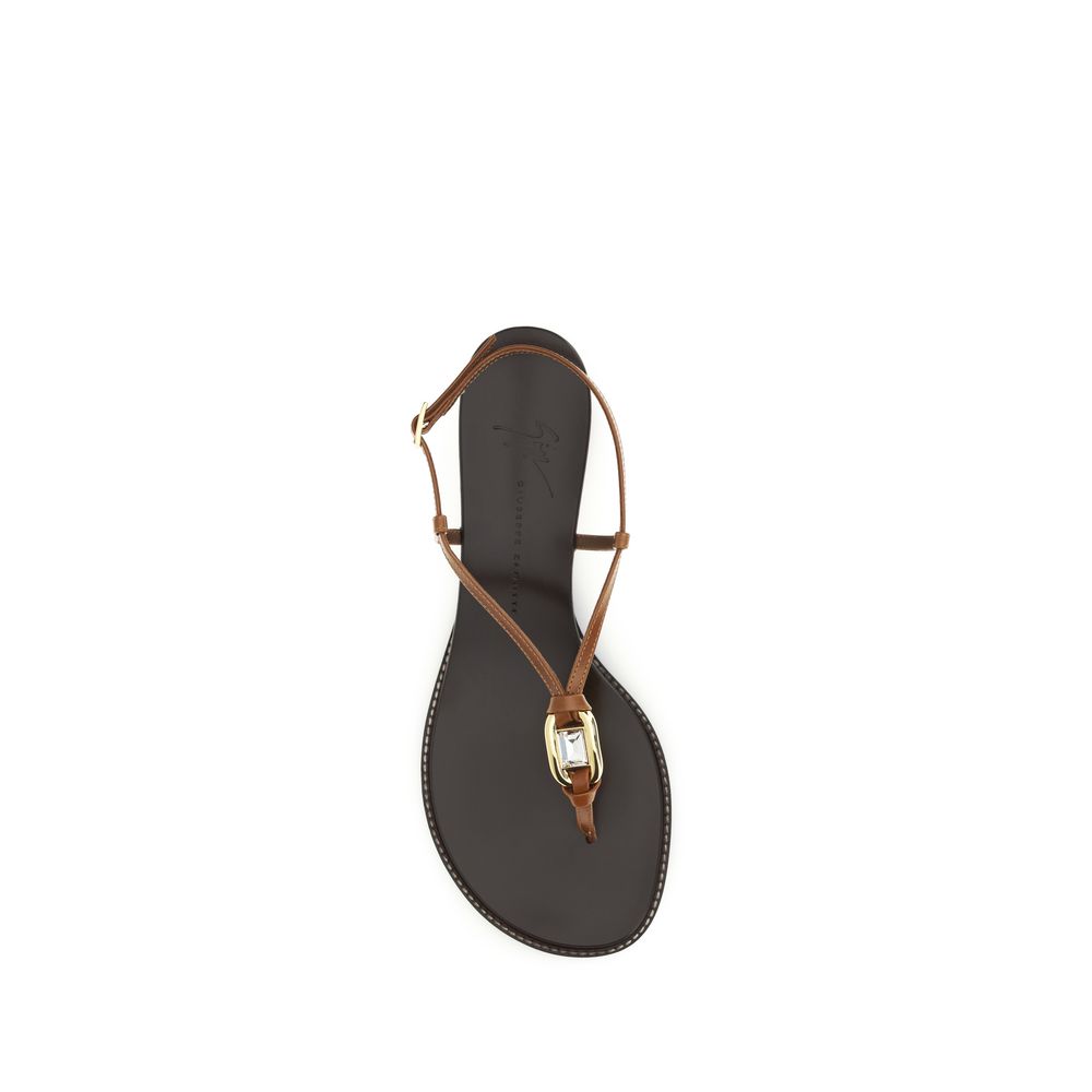 Brown Calf Leather Bos Taurus Wedge Sandals - ventzia