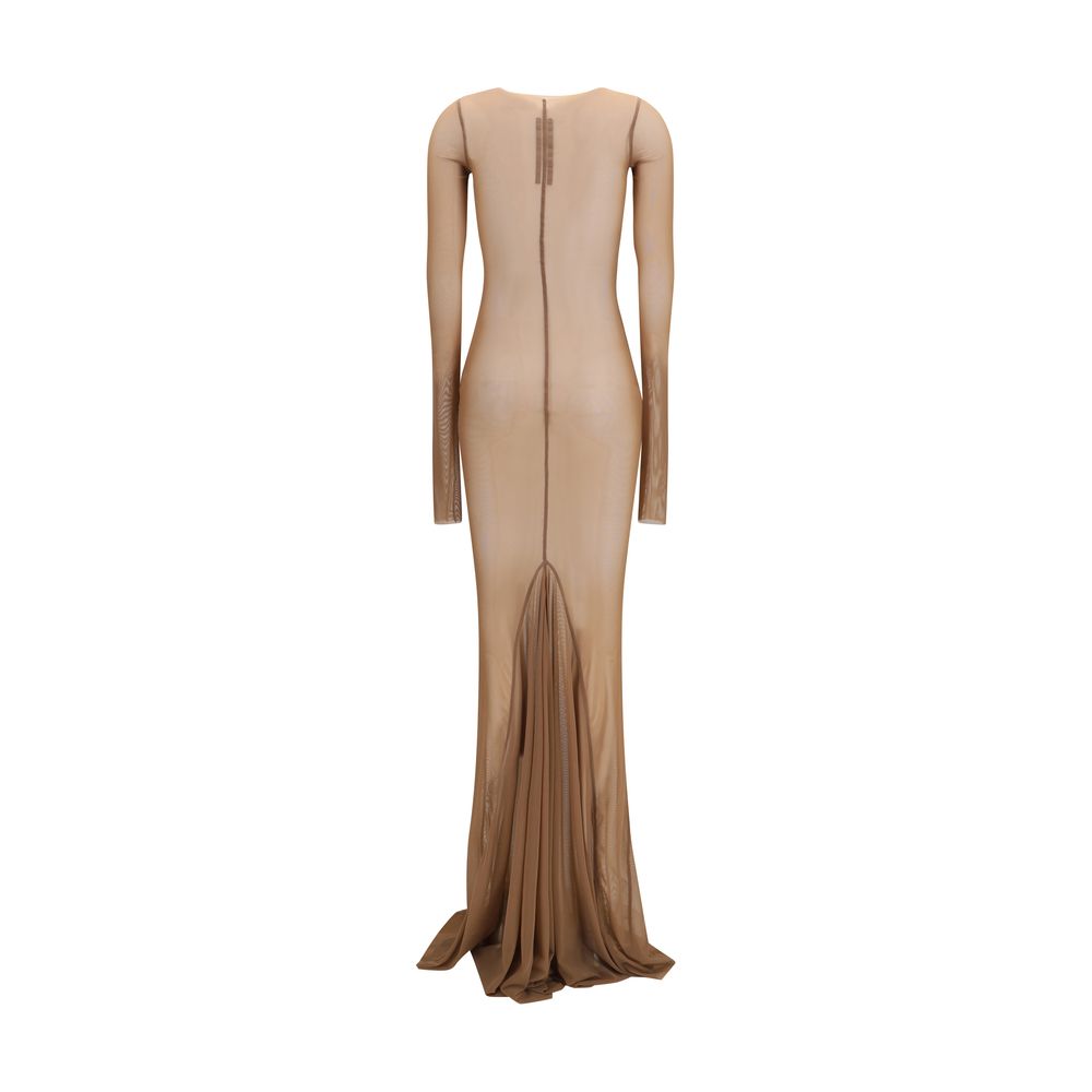 Brown Polyamide Casual Dress