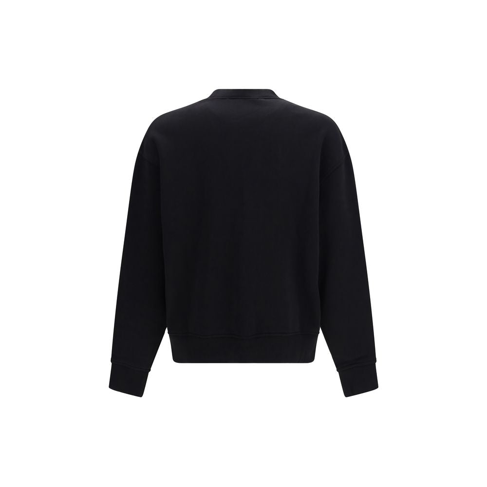 Black Cotton Sweatshirt - ventzia