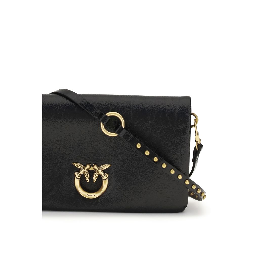 Black Goatskin Shoulder Bag - ventzia