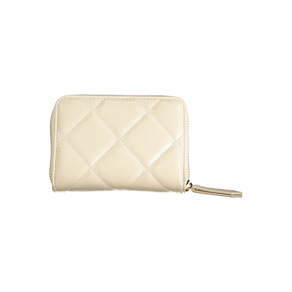 Beige Polyurethane Women Wallet - ventzia