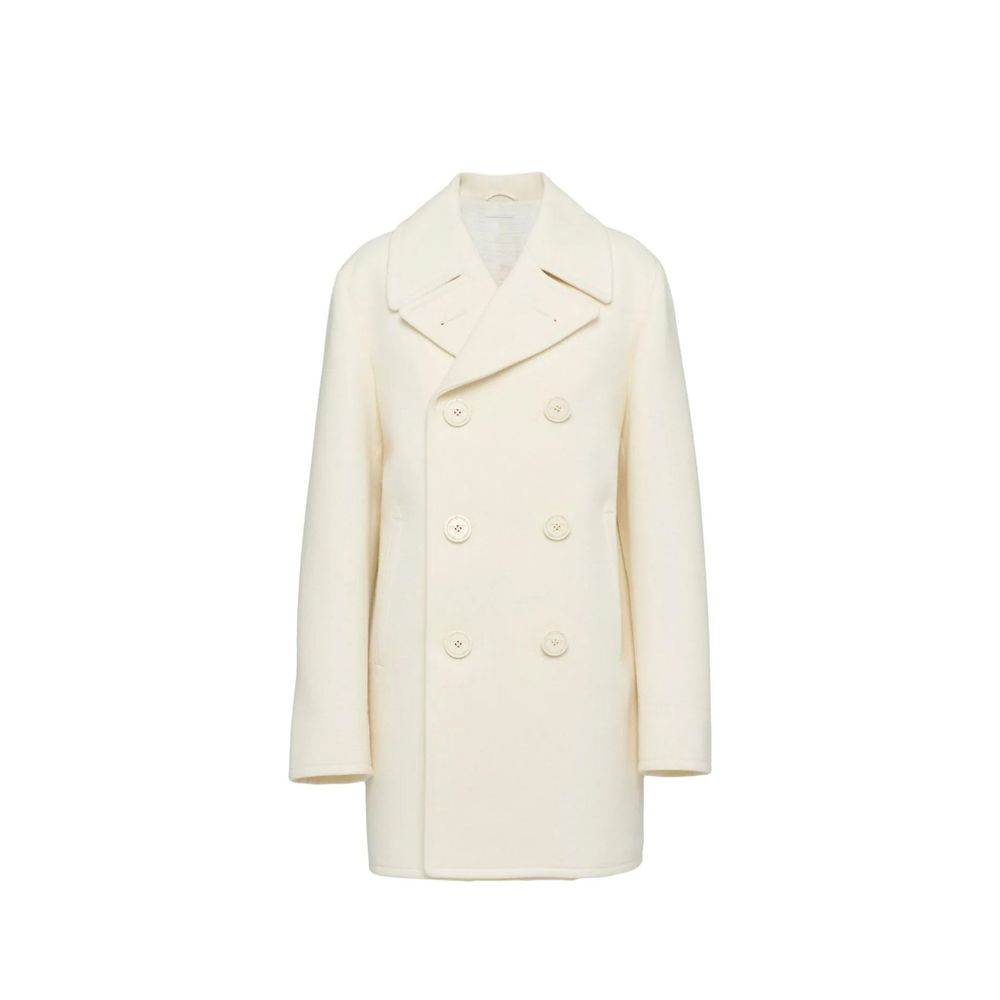 White Wool Coat - ventzia