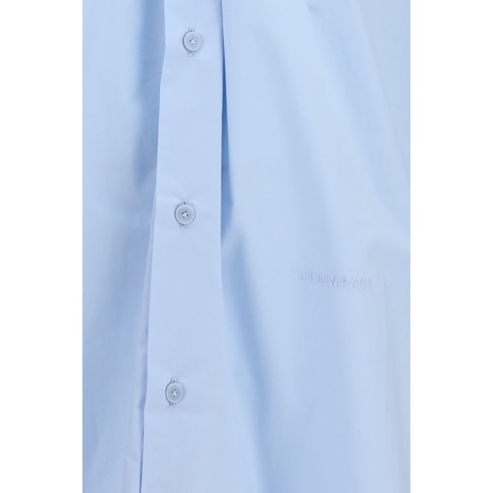 Blue Cotton Dress Shirt - ventzia