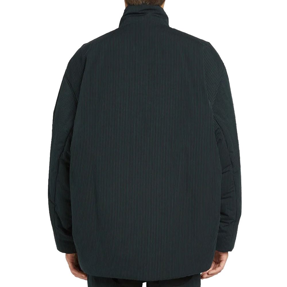Black Cotton Full-Length Jacket - ventzia