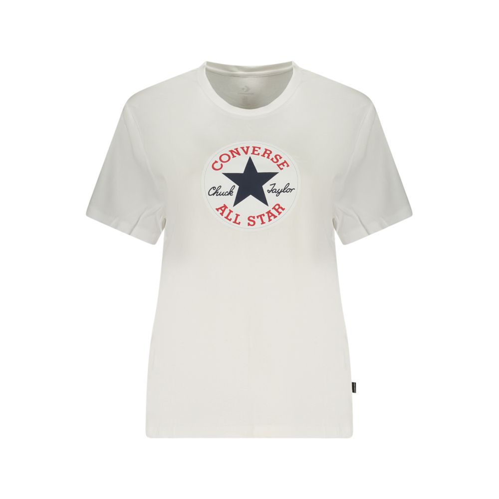 White Cotton Womens T-Shirt