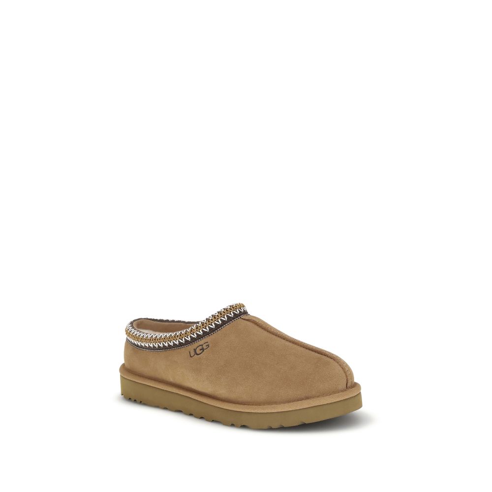 Beige Leather Mules - ventzia