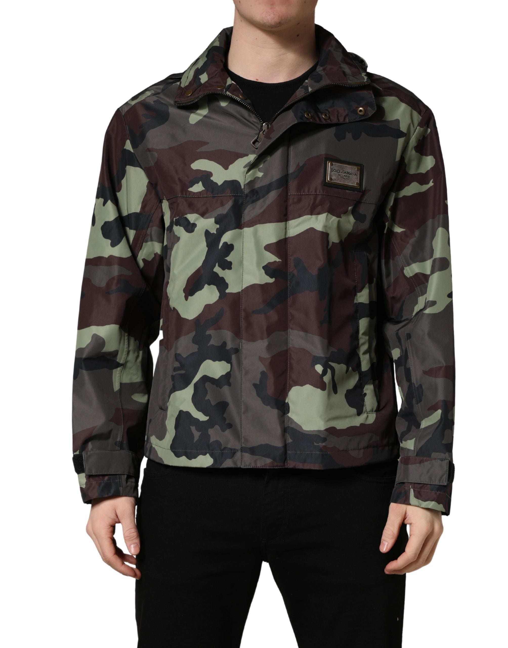 Multicolor Camouflage Hooded Bomber Jacket - ventzia