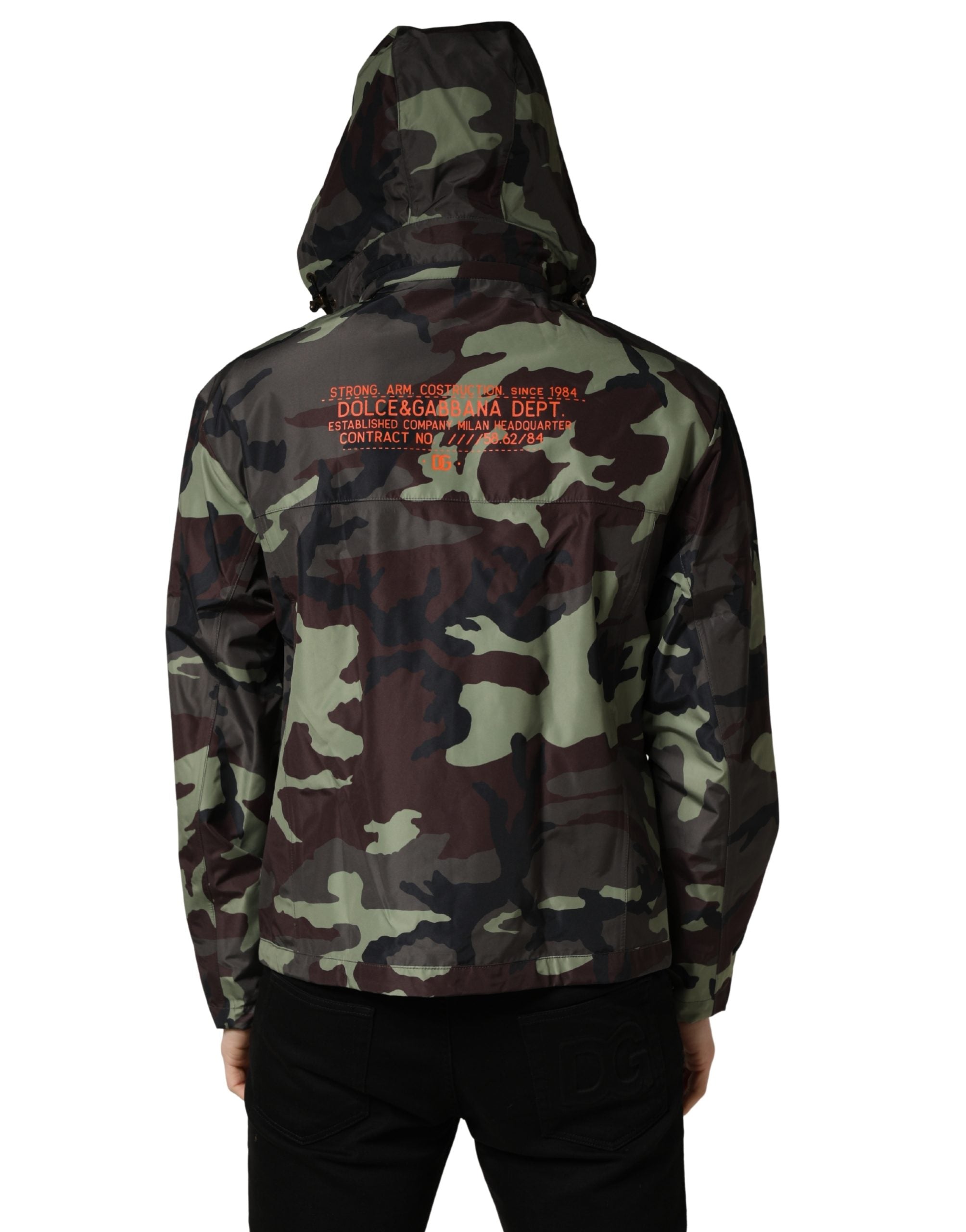 Multicolor Camouflage Hooded Bomber Jacket - ventzia