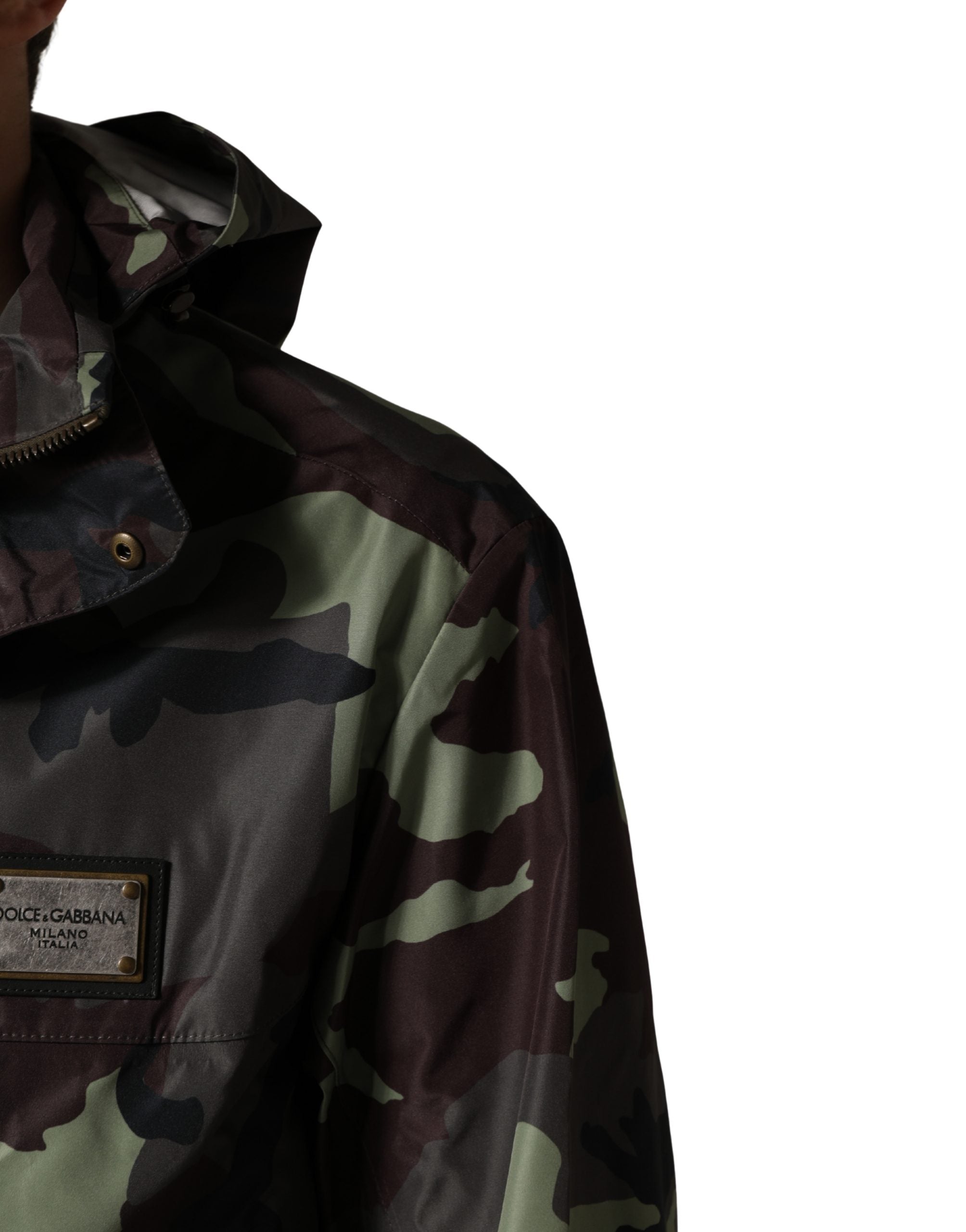 Multicolor Camouflage Hooded Bomber Jacket - ventzia
