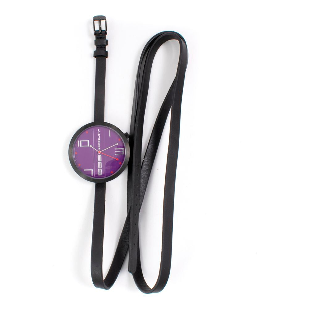 Black Leather Dress Watch - ventzia