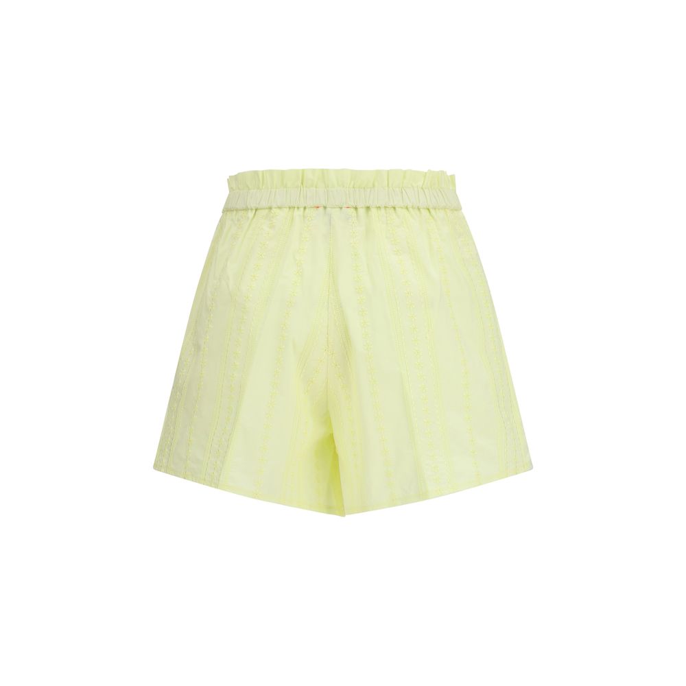 Bicolor Cotton Bermuda Shorts - ventzia