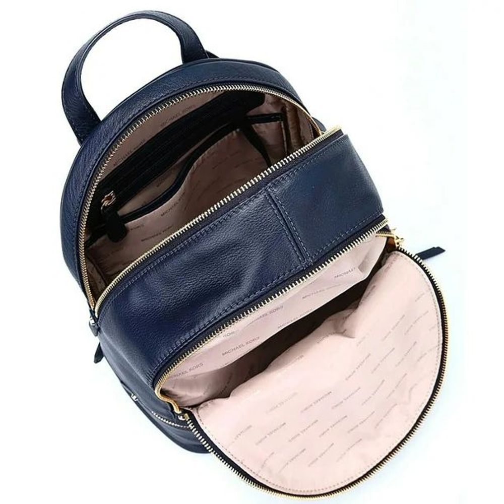 Blue Leather Backpack - ventzia