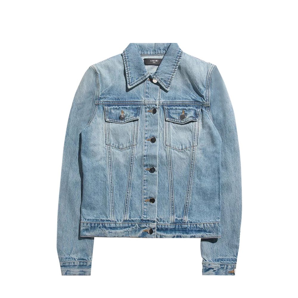 Blue Cotton Denim Jacket - ventzia