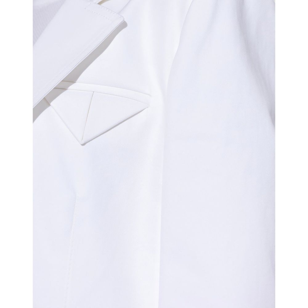 White Cotton Blazer - ventzia