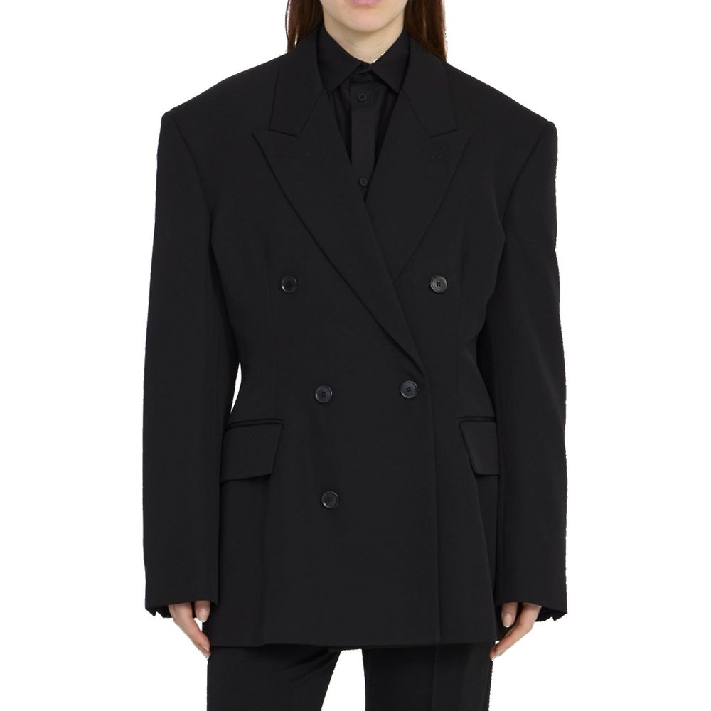 Black Wool Coat - ventzia