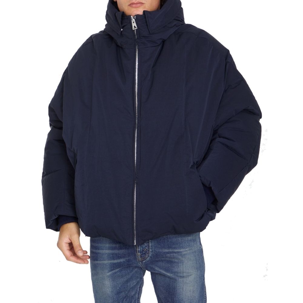 Blue Polyamide Shell Jacket - ventzia