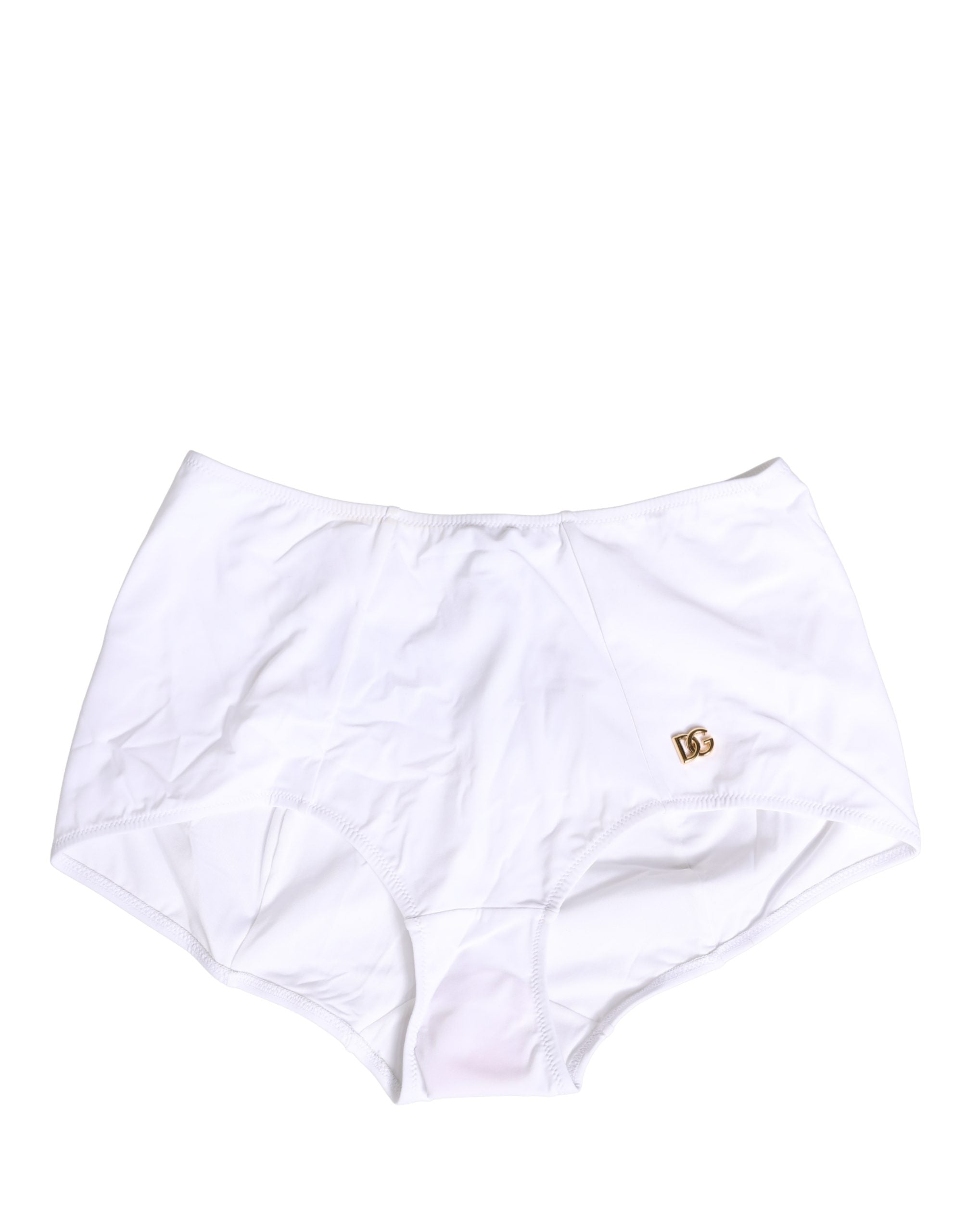 White Halter Top High Waist Bikini Bottom Swimwear - ventzia