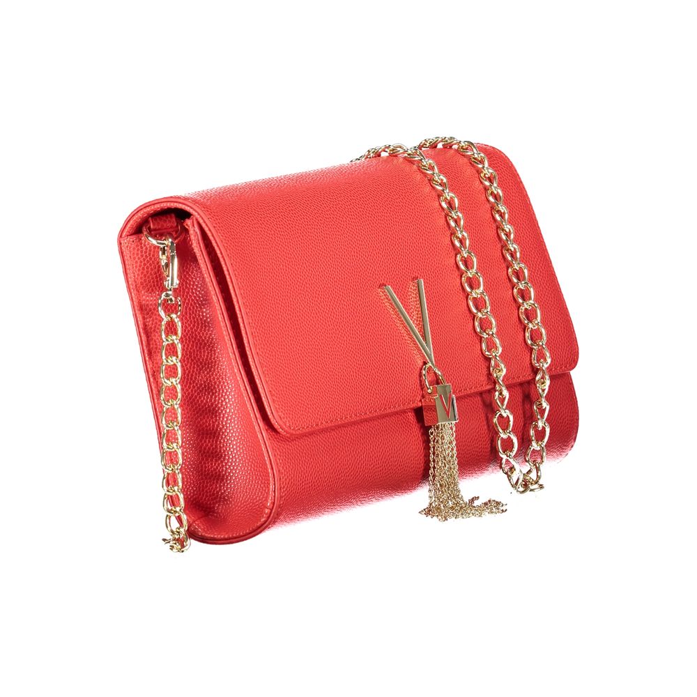 Red Polyurethane Women's Bag