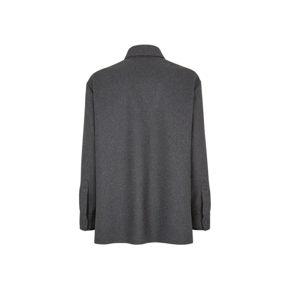 Gray Cashmere Jackets And Coat - ventzia