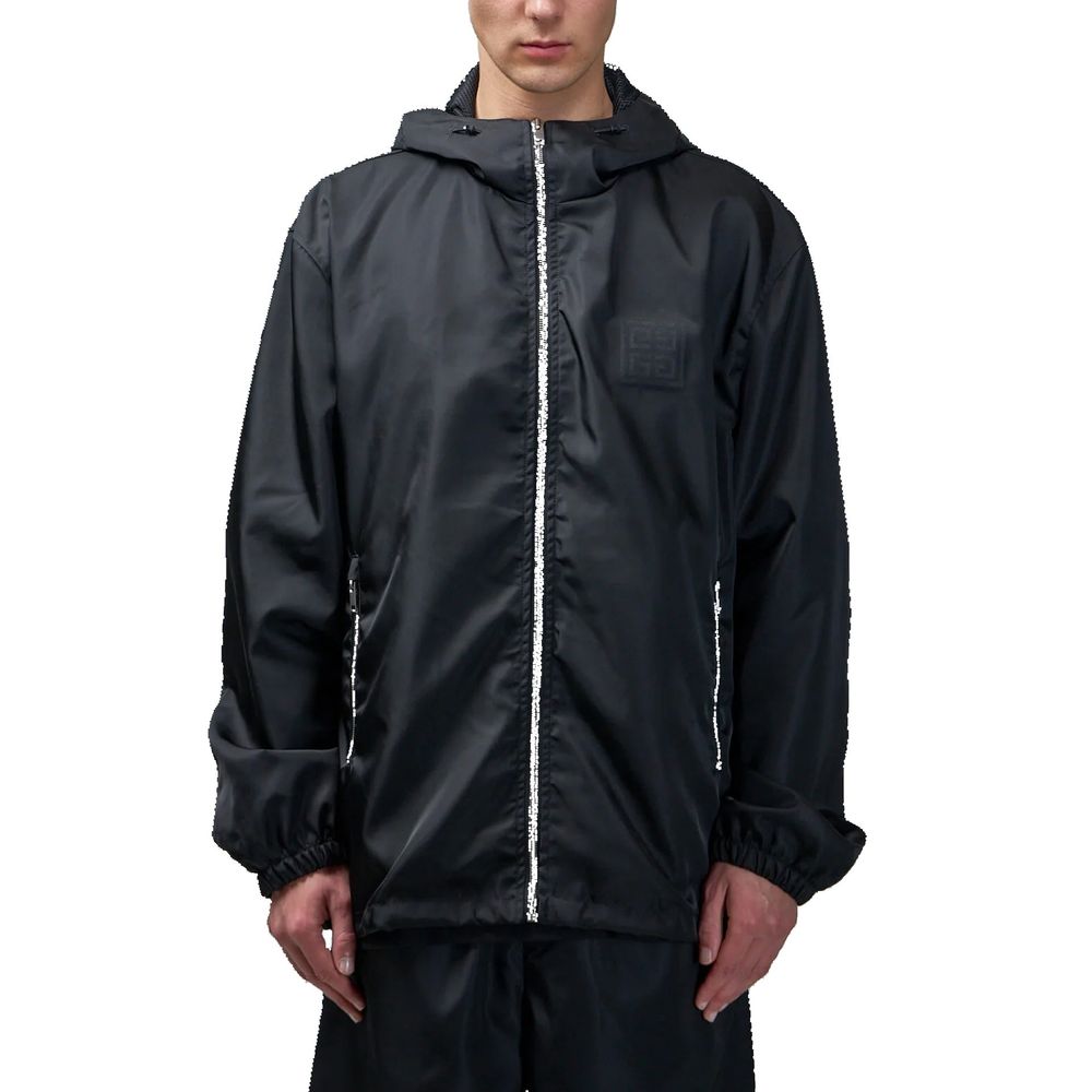 Black Nylon Shell Jacket - ventzia