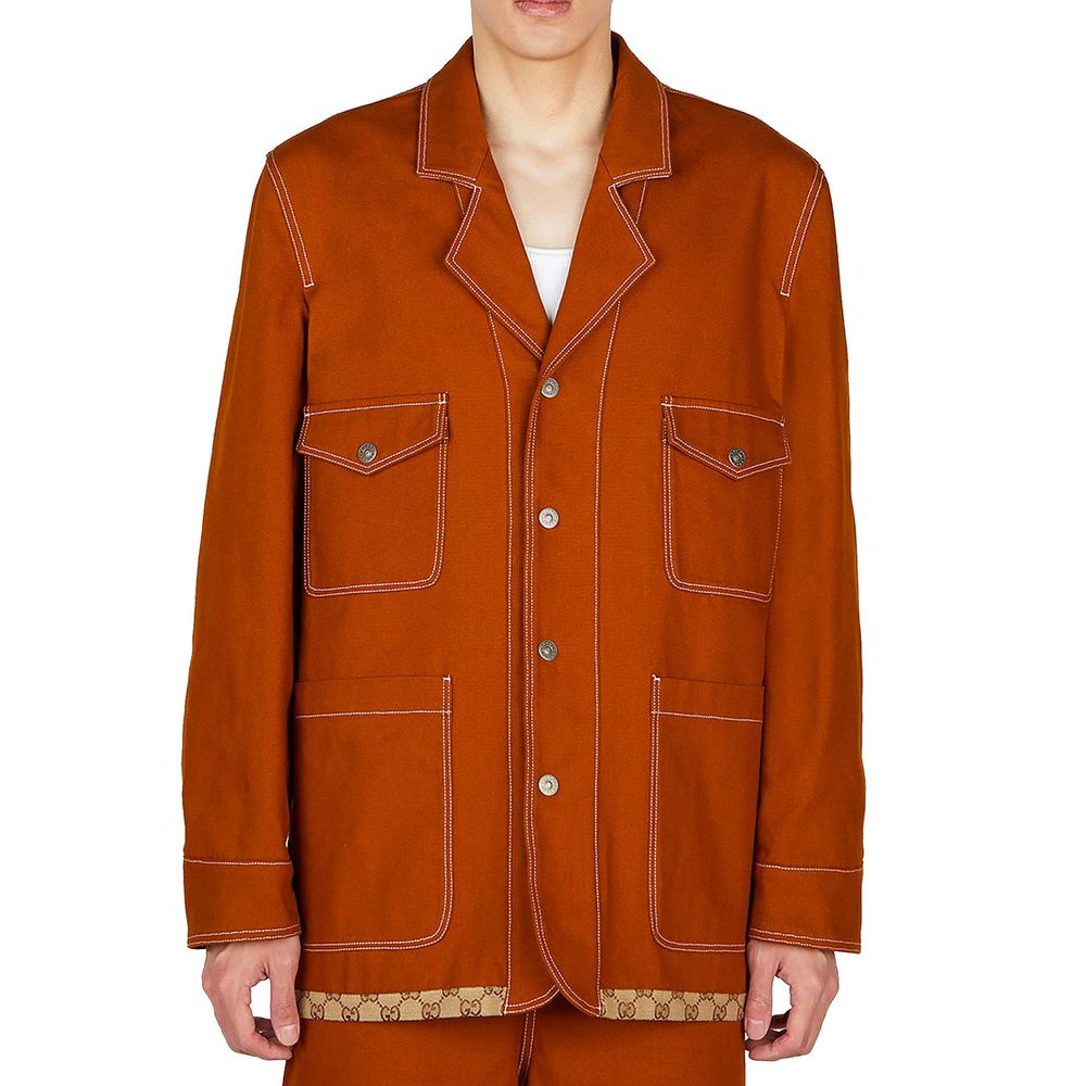 Brown Cotton Coat - ventzia