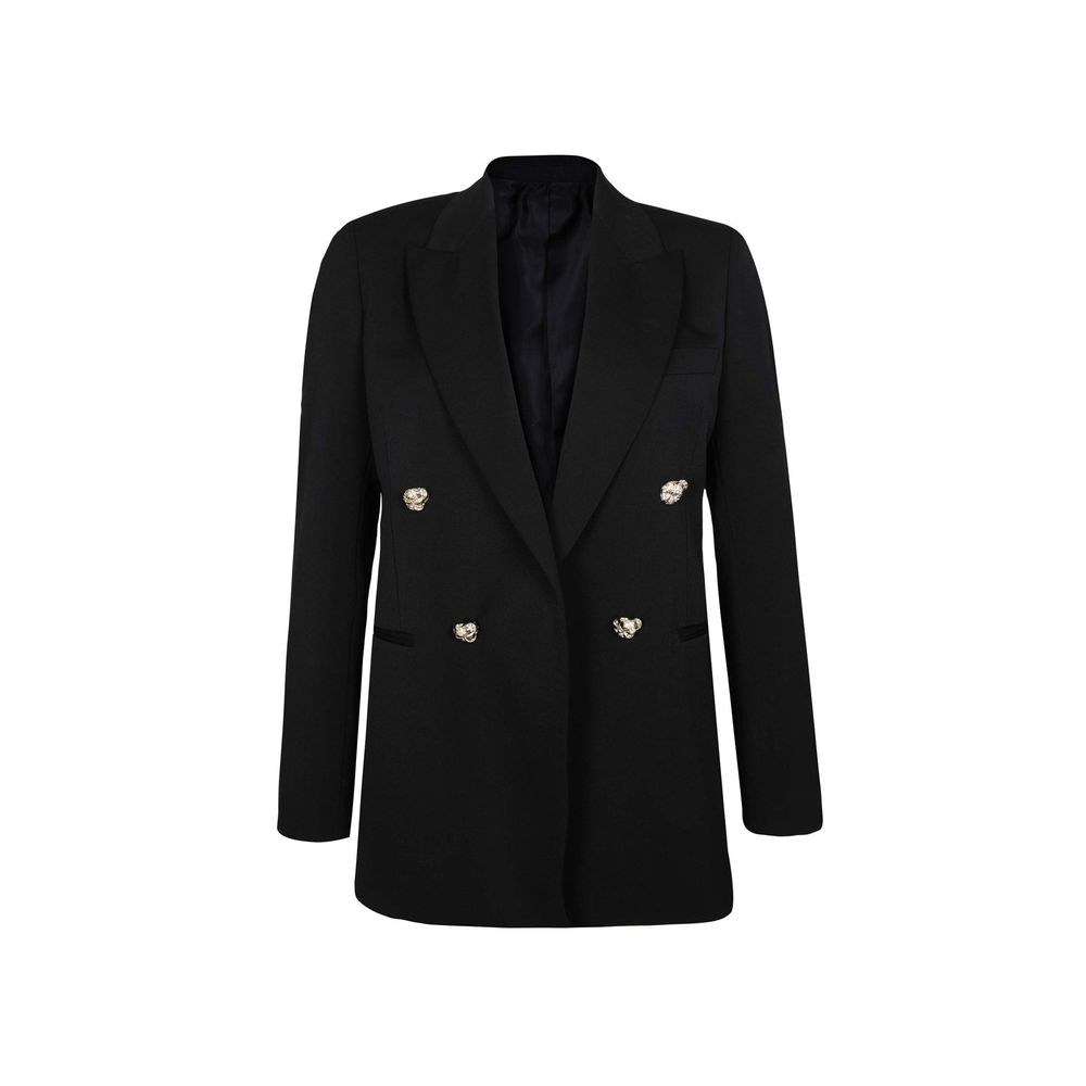 Black Virgin Wool Blazer - ventzia