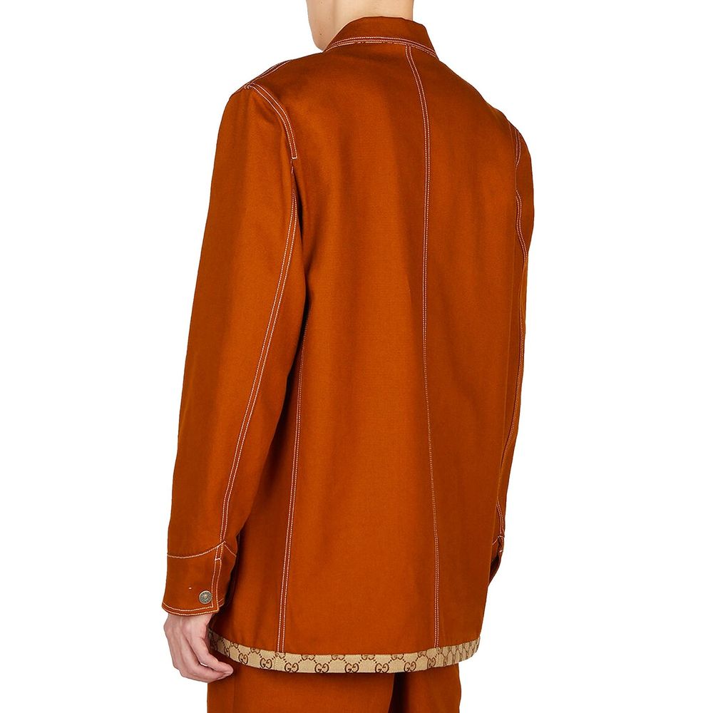 Brown Cotton Coat - ventzia
