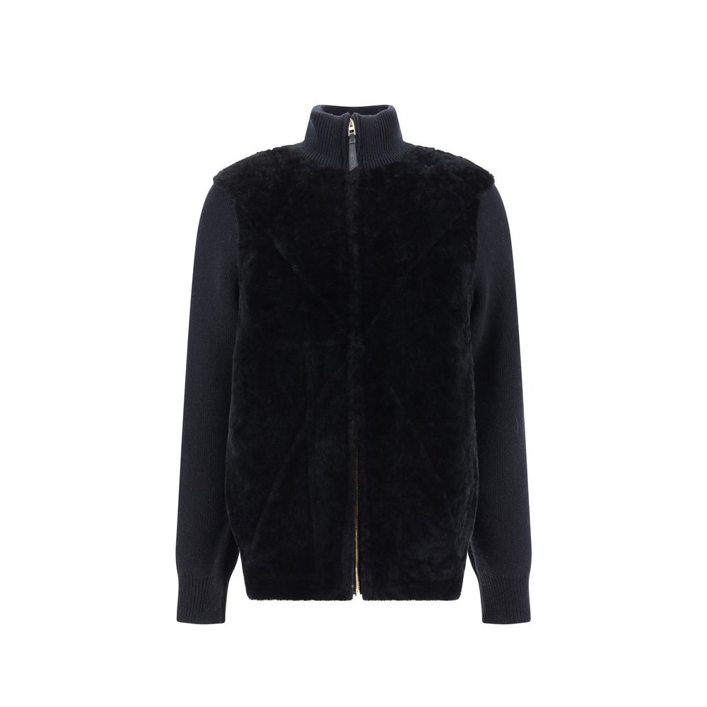 Black Lamb Fur Coat - ventzia
