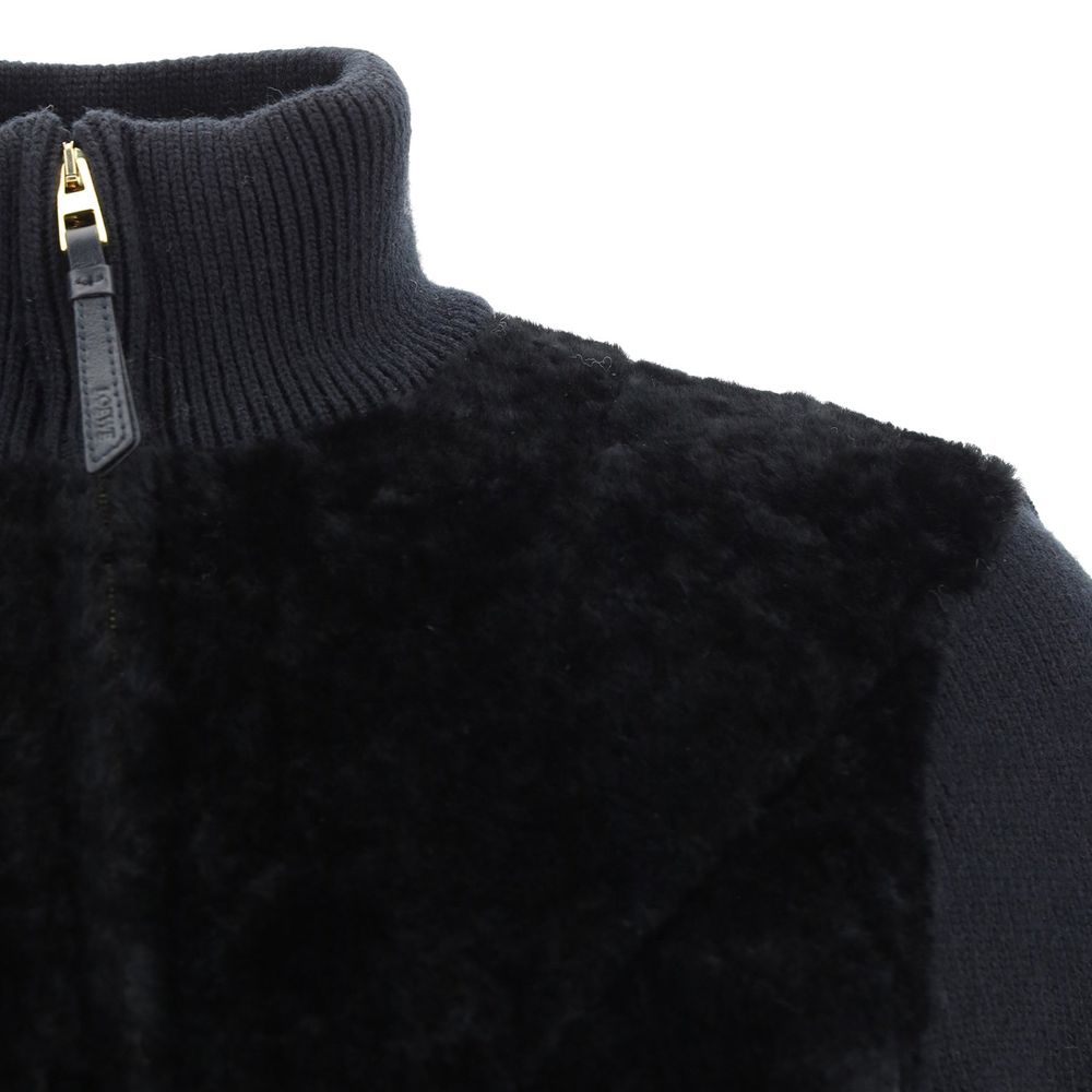 Black Lamb Fur Coat - ventzia