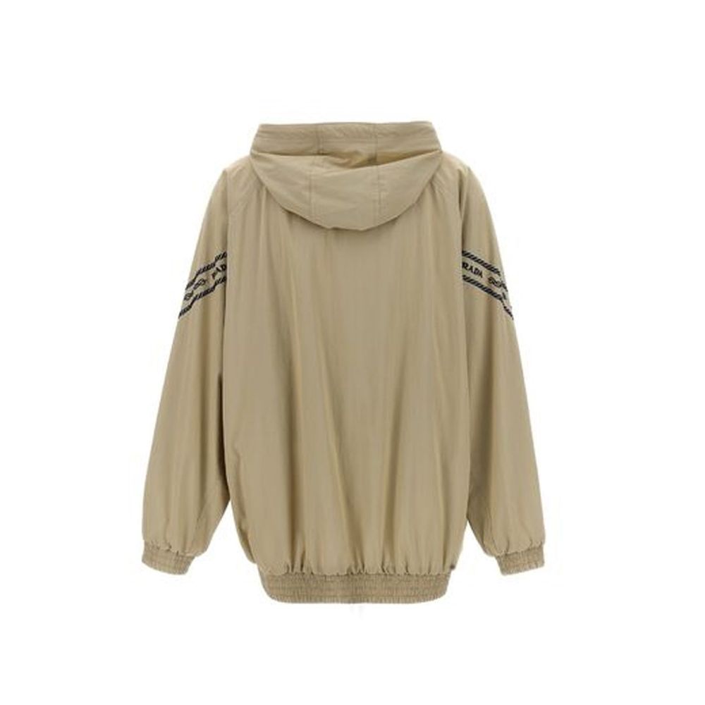Beige Cotton Shell Jacket - ventzia