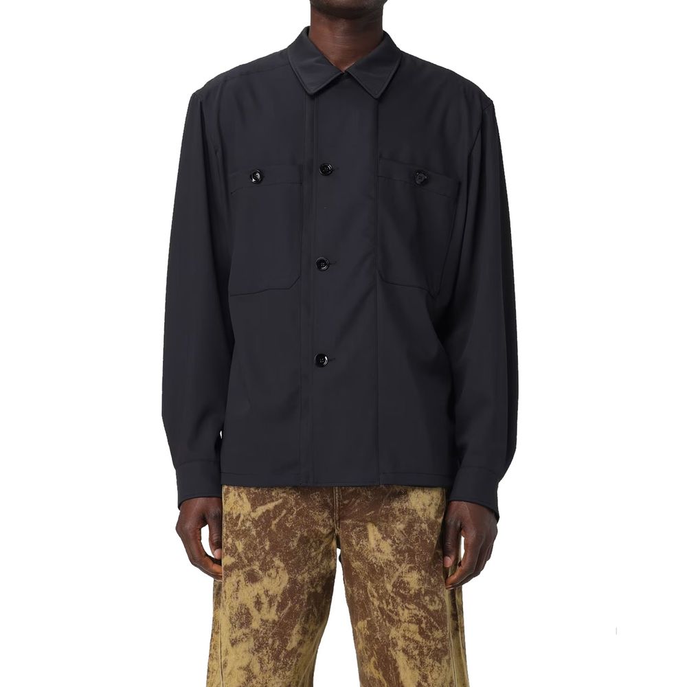Black Virgin Wool Coat - ventzia