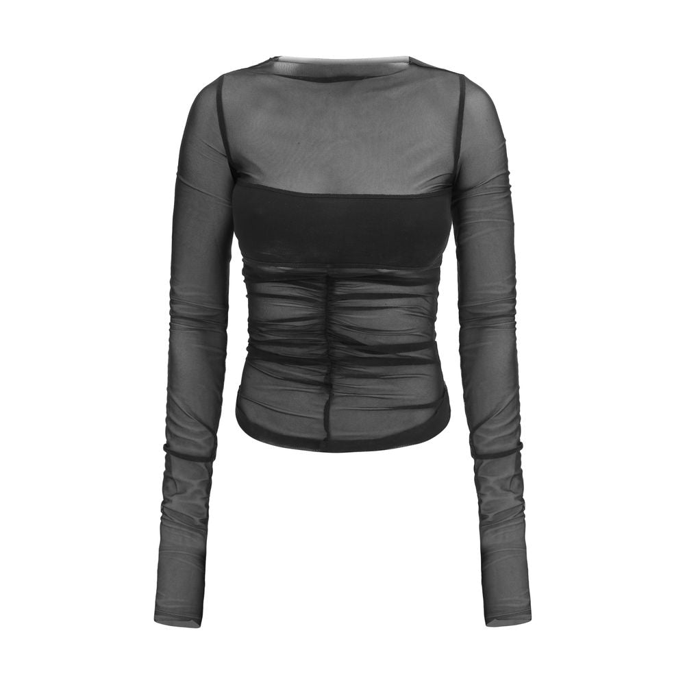 Black Nylon Blouse