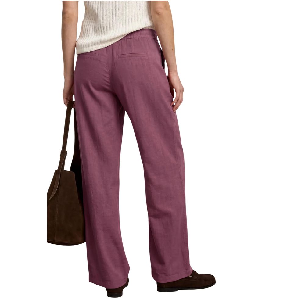 Pink Viscose Casual Pants