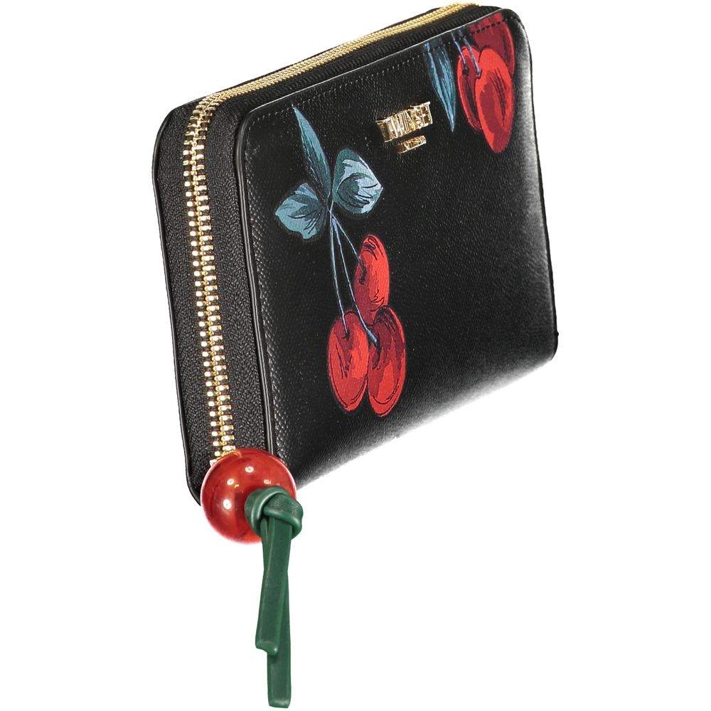 Black Polyurethane Women's Wallet