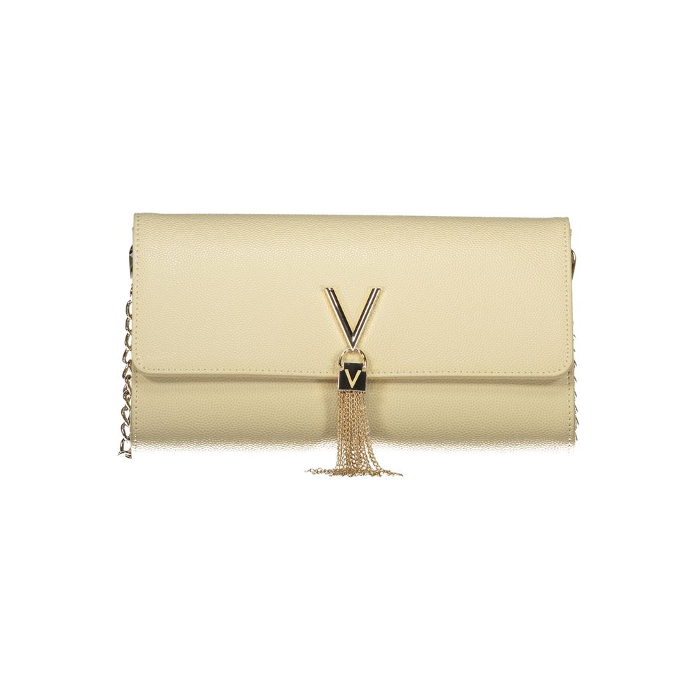 Beige Polyurethane Women's Handbag