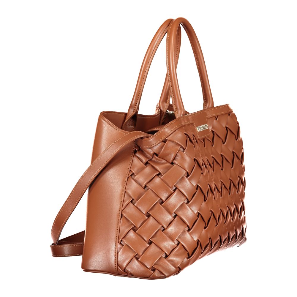 Brown Polyurethane Women's Bag